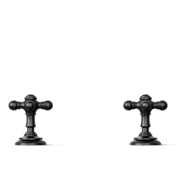 Cross bathroom sink faucet handles