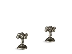 Cross bathroom sink faucet handles