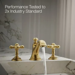 Cross bathroom sink faucet handles