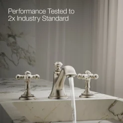 Cross bathroom sink faucet handles