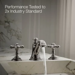 Cross bathroom sink faucet handles