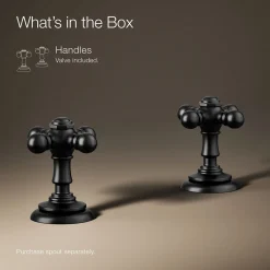 Cross bathroom sink faucet handles