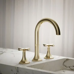 Cross bathroom sink faucet handles