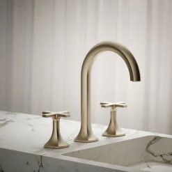 Cross bathroom sink faucet handles