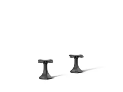 Cross bathroom sink faucet handles