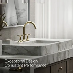 Cross bathroom sink faucet handles