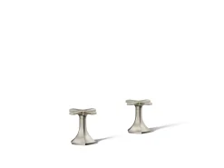 Cross bathroom sink faucet handles