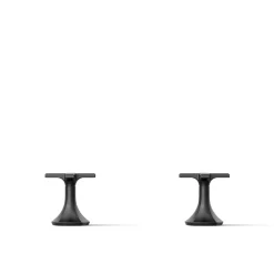 Cross bathroom sink faucet handles