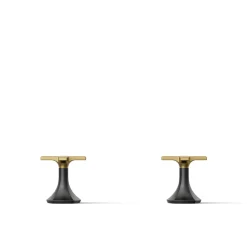 Cross bathroom sink faucet handles