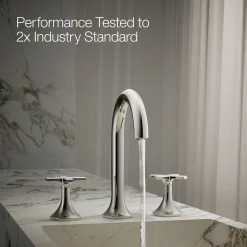 Cross bathroom sink faucet handles