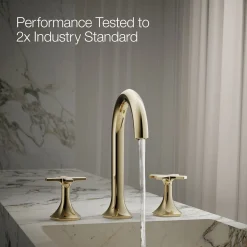 Cross bathroom sink faucet handles