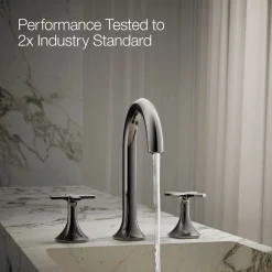Cross bathroom sink faucet handles