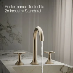 Cross bathroom sink faucet handles