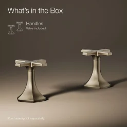 Cross bathroom sink faucet handles