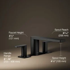 Deck-mount bath faucet