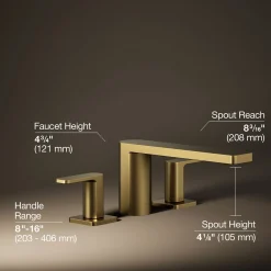 Deck-mount bath faucet