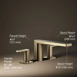 Deck-mount bath faucet