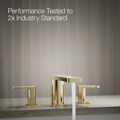 Deck-mount bath faucet