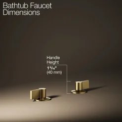 Deck-mount bath faucet handles with Lever design