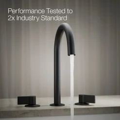Deck-mount bath faucet handles with Lever design