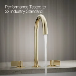 Deck-mount bath faucet handles with Lever design