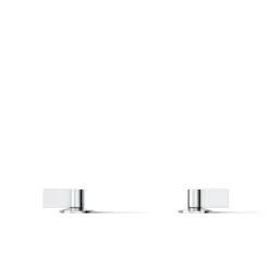 Deck-mount bath faucet handles with Lever design