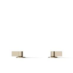 Deck-mount bath faucet handles with Lever design