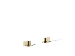 Deck-mount bath faucet handles with Lever design