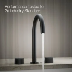 Deck-mount bath faucet handles with Oyl design