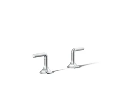 Deck-mount bath faucet handles with Lever design