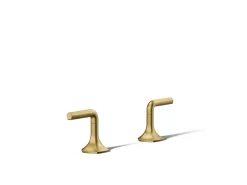 Deck-mount bath faucet handles with Lever design