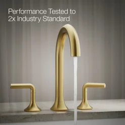 Deck-mount bath faucet handles with Lever design