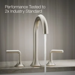 Deck-mount bath faucet handles with Lever design
