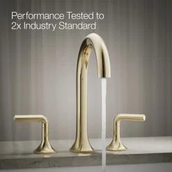 Deck-mount bath faucet handles with Lever design