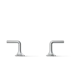 Deck-mount bath faucet handles with Lever design