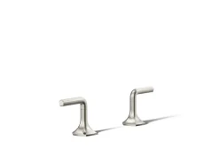Deck-mount bath faucet handles with Lever design