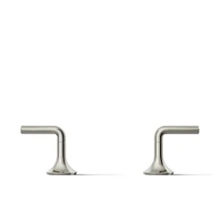 Deck-mount bath faucet handles with Lever design