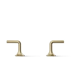 Deck-mount bath faucet handles with Lever design