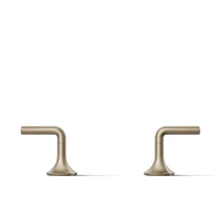 Deck-mount bath faucet handles with Lever design