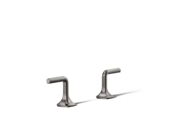 Deck-mount bath faucet handles with Lever design
