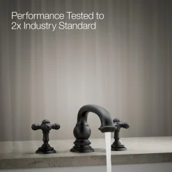 Deck-mount bath faucet handle trim with Cross design