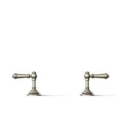 Deck-mount bath faucet handle trim with Lever design