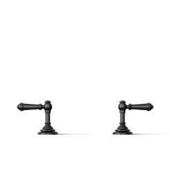 Deck-mount bath faucet handle trim with Lever design