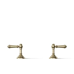 Deck-mount bath faucet handle trim with Lever design