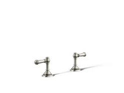Deck-mount bath faucet handle trim with Lever design