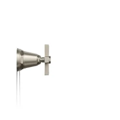 Deck-mount bath faucet handle trim with Cross design
