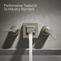 Deck-mount bath faucet handle trim with Lever design