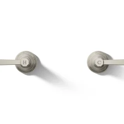 Deck-mount bath faucet handle trim with Lever design