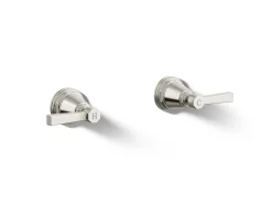 Deck-mount bath faucet handle trim with Lever design