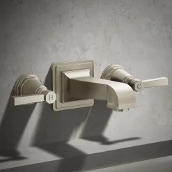 Deck-mount bath faucet handle trim with Lever design